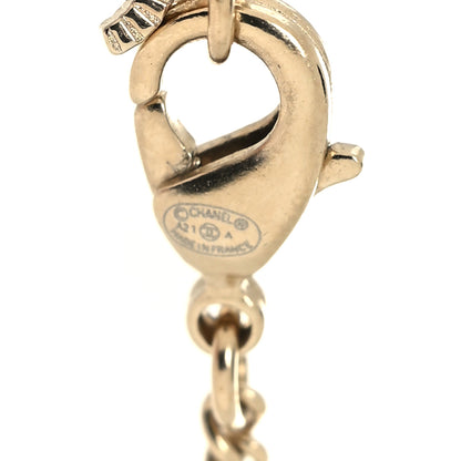 Chanel Enamel CC Pendant Necklace Black Light Gold 5 of 5