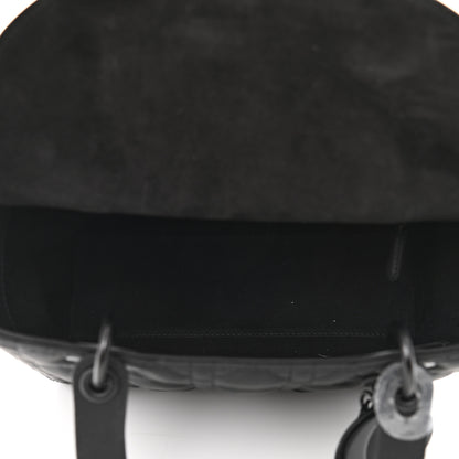 Christian Dior Ultra Matte Calfskin Cannage Medium Lady Dior Black 5 of 11