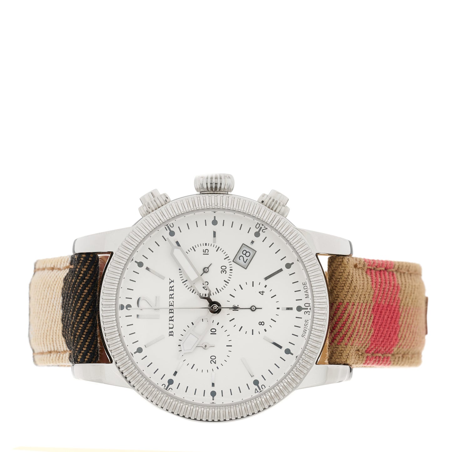 Stainless Steel Calfskin 42mm Chronograph Quartz Watch BU7820