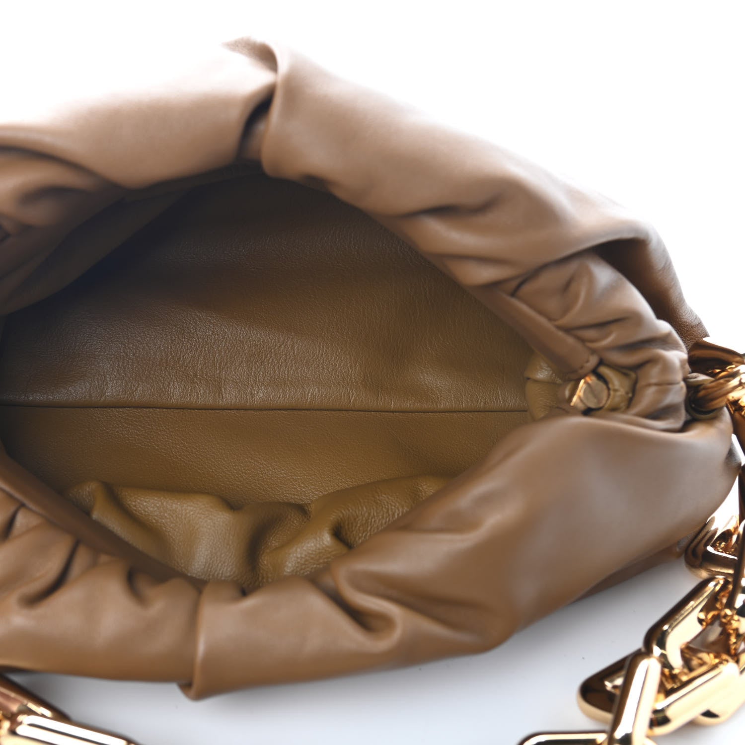 Bottega Veneta Calfskin The Pouch Chain Moutarde 5 of 10