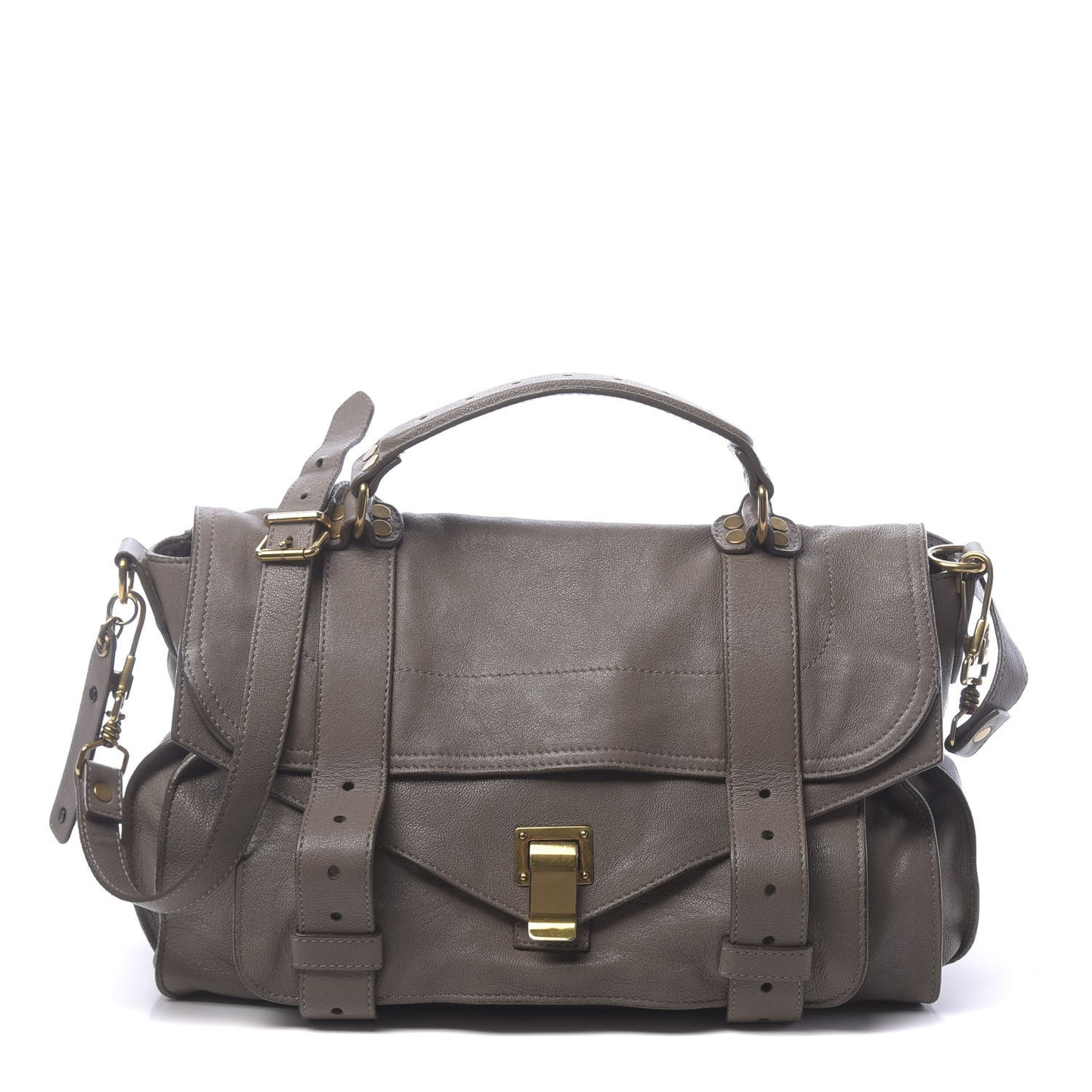 Lambskin PS1 Medium Satchel Smoke