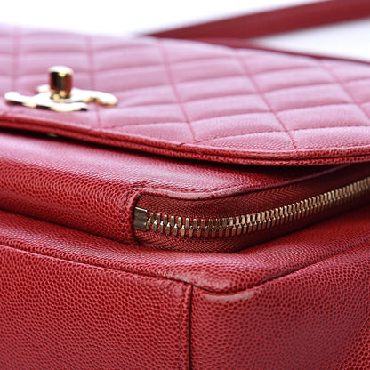 Chanel Caviar Quilted Large Business Affinity Flap Red 12 of 20