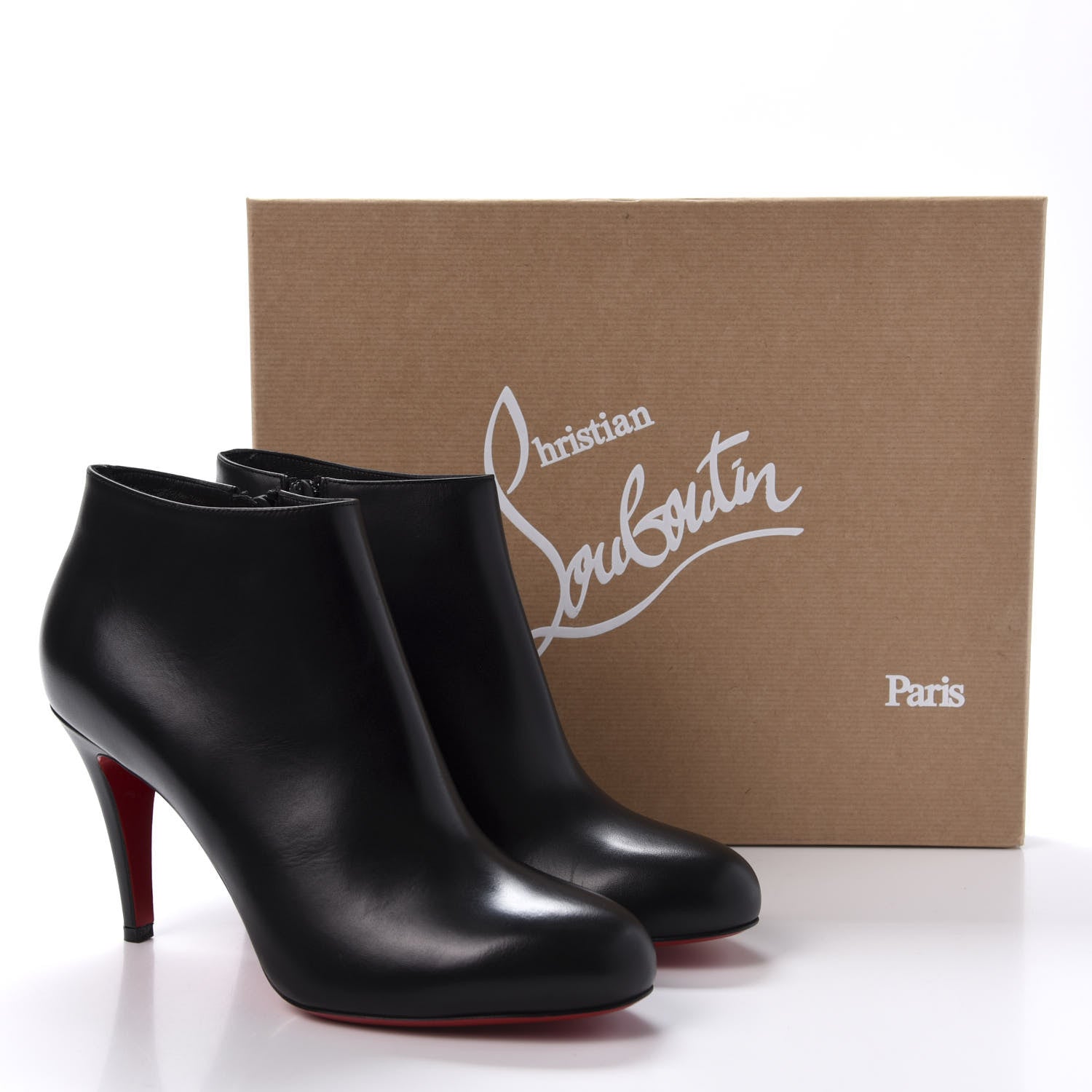 Christian Louboutin Calfskin Belle 85 Ankle Boots 38.5 Black 9 of 9