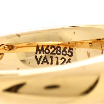 Louis Vuitton Crystal Essential V Strass Ring M 6.25 Multicolor Gold 5 of 6
