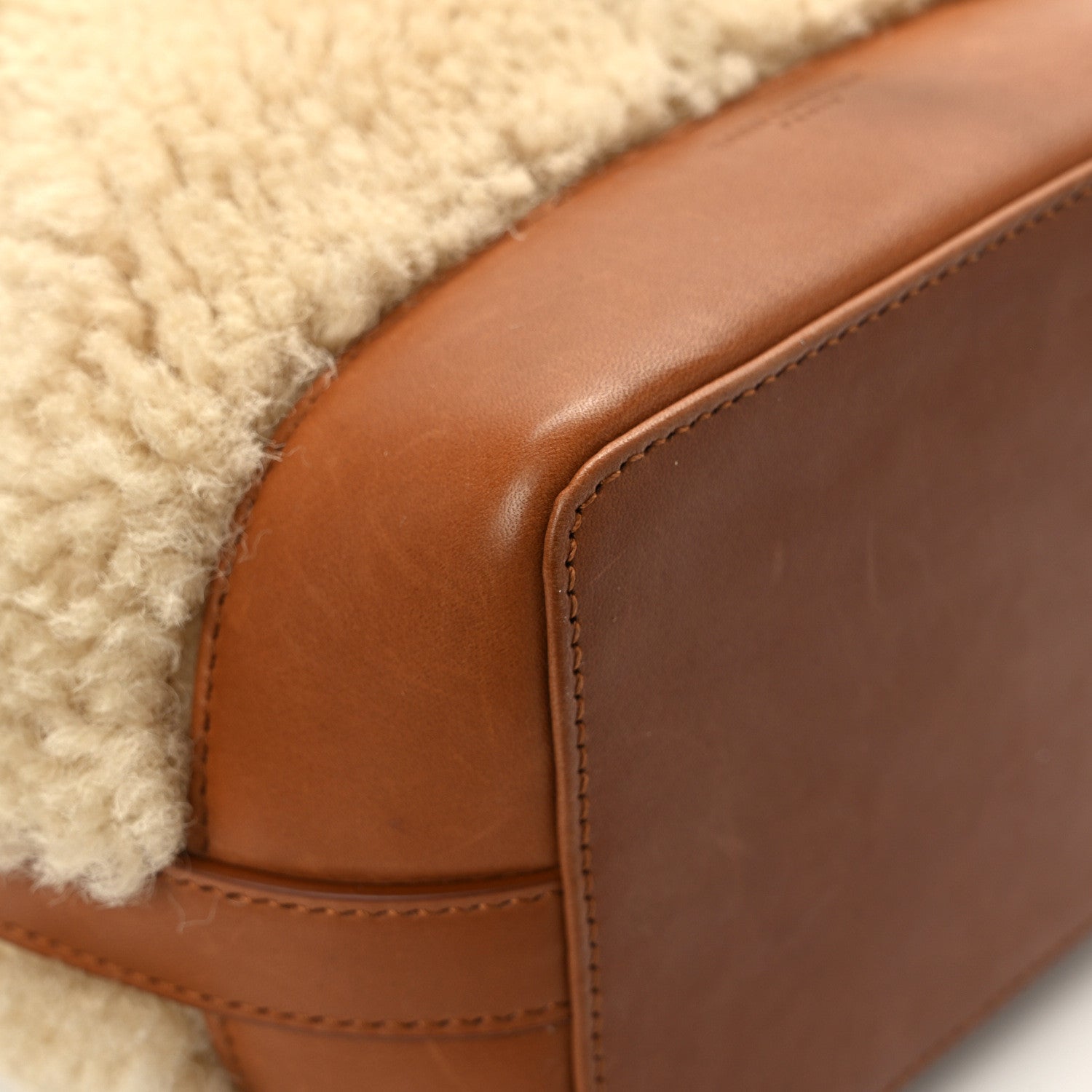 Saint Laurent Shearling Calfskin Small Emmanuelle Bucket Bag Natural Beige Brick 11 of 13
