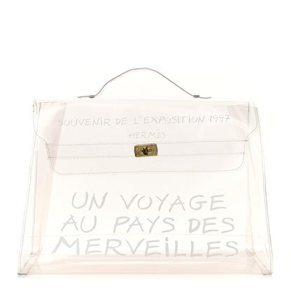 Hermes Vinyl Souvenir De L'Exposition Kelly Transparent 1 of 8