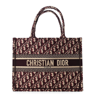 Christian Dior Oblique Medium Book Tote Burgundy Multicolor 1 of 10