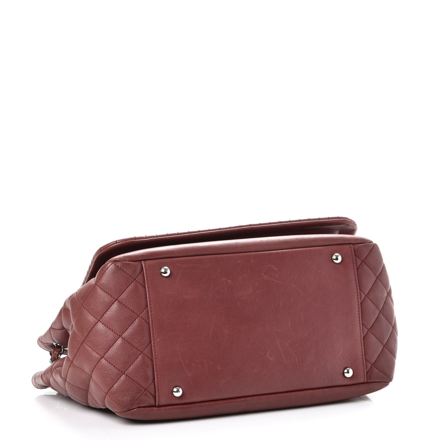 Calfskin Coco Bengal Accordion Flap Dark Pink