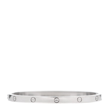 Cartier 18K White Gold Small LOVE Bracelet 15 3 of 7