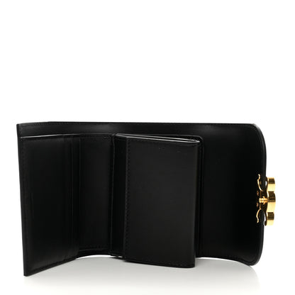 Celine Shiny Calfskin Small Triomphe Wallet Black 5 of 8