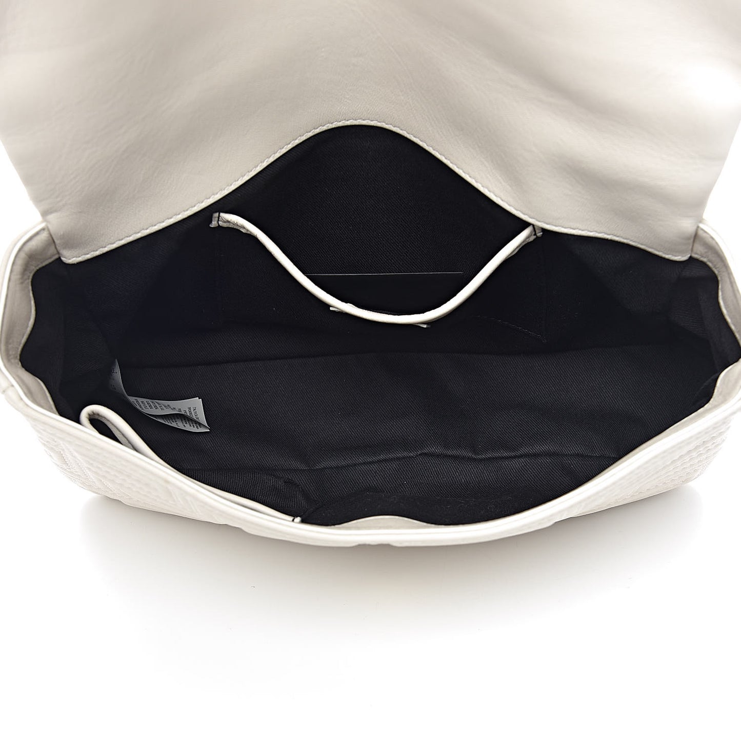 Calfskin Icon Quilted Flap White