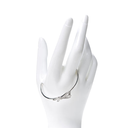 Tiffany 18K White Gold Diamond Bow Cuff Bracelet 2 of 5