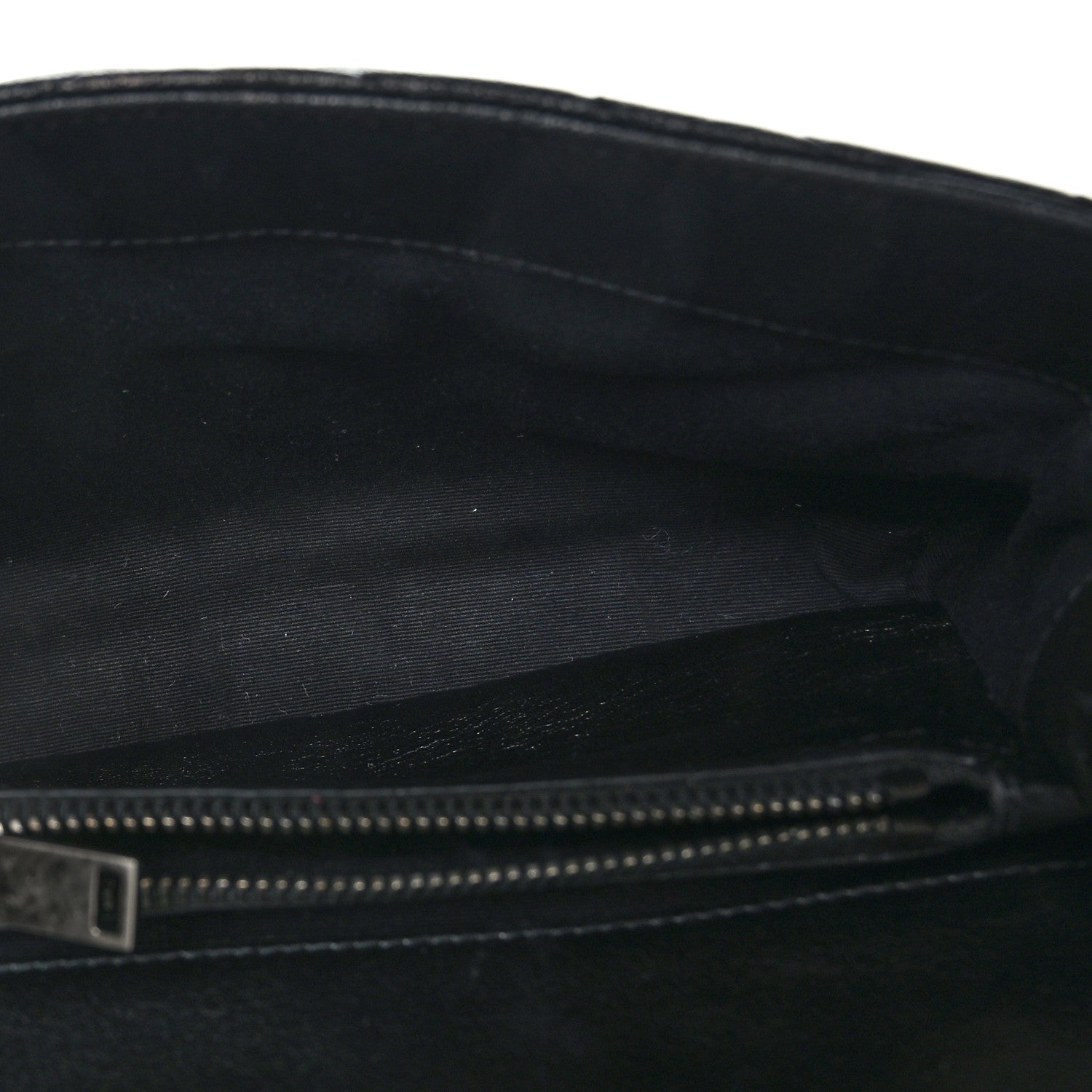 Saint Laurent Sheepskin Matelasse Chevron Monogram Medium College Bag Black 5 of 8