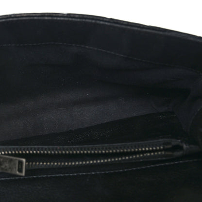 Saint Laurent Sheepskin Matelasse Chevron Monogram Medium College Bag Black 5 of 8