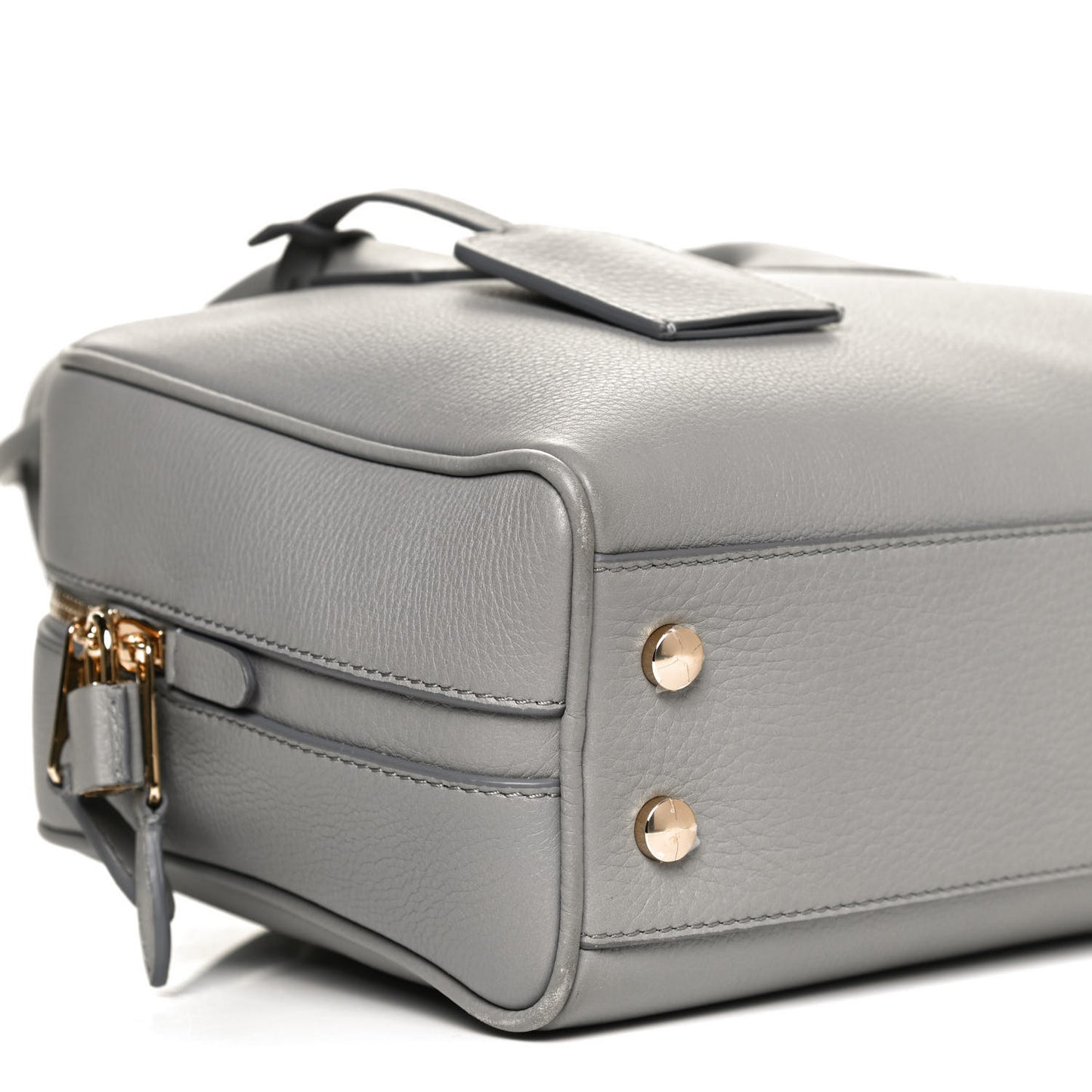 Soft Grain Calfskin Half Cube Bag Bright Cloud Grey
