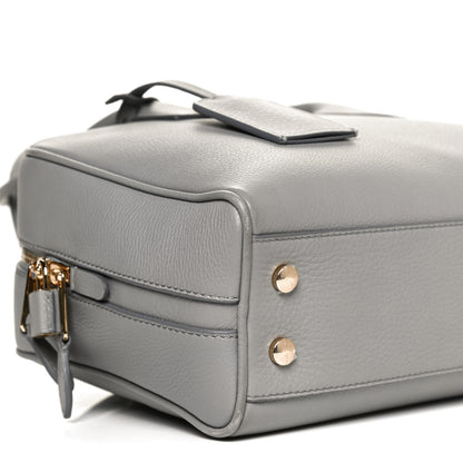 Burberry Soft Grain Calfskin Half Cube Bag Bright Cloud Grey 9 of 12