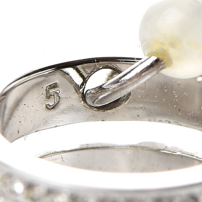 Christian Dior Crystal Ring 6.5 Silver 6 of 6