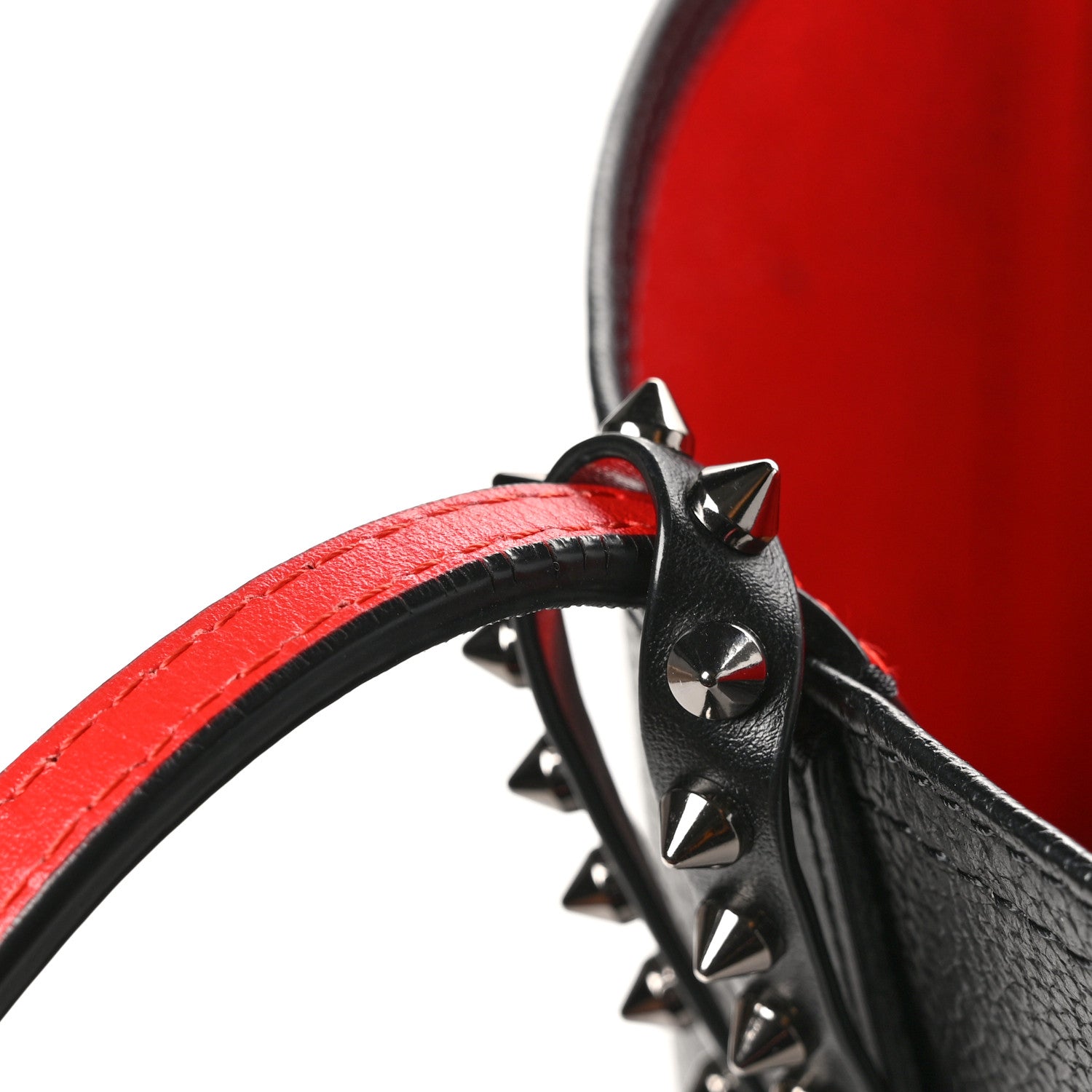 Christian Louboutin Calfskin Spikes East West Cabata Tote Black 13 of 15