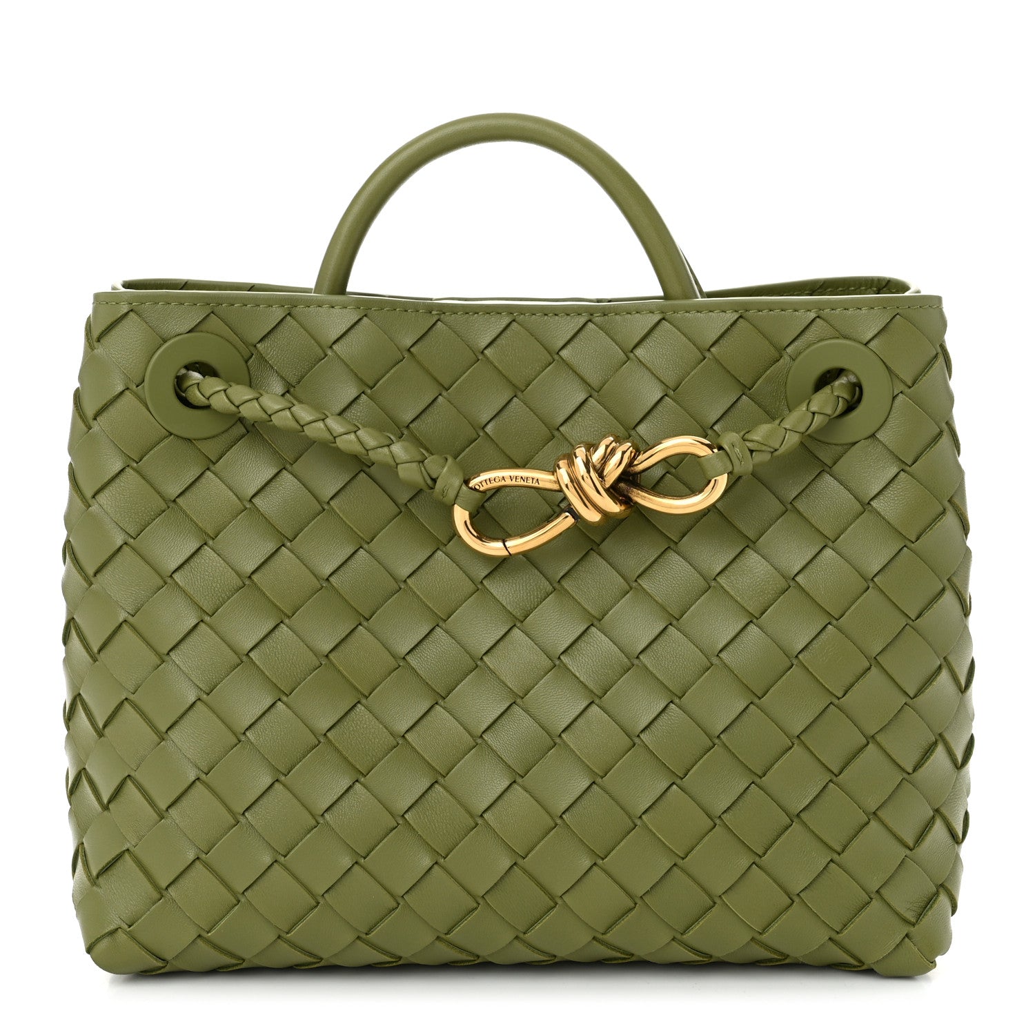 Bottega Veneta Nappa Intrecciato Small Andiamo Shoulder Bag Matcha 1 of 9