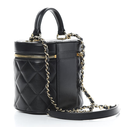 Chanel Lambskin Quilted Trendy Vanity Case Black 3 of 15