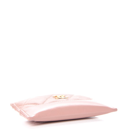 Chanel Aged Calfskin Quilted Gabrielle Card Holder Wallet Light Pink 4 of 9