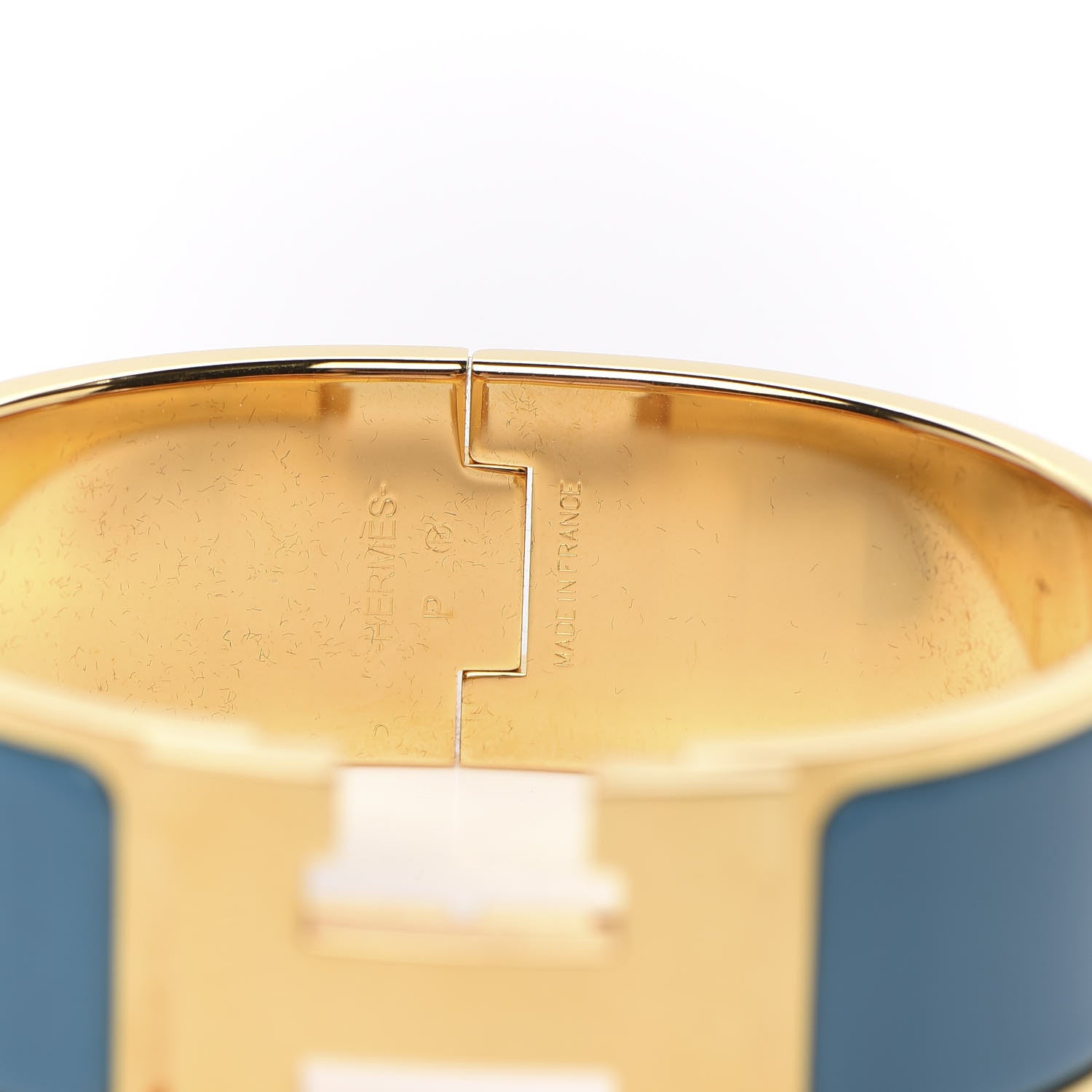 Hermes Enamel Wide Clic Clac H Bracelet PM Bleu Indien 4 of 6