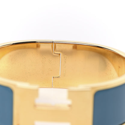 Hermes Enamel Wide Clic Clac H Bracelet PM Bleu Indien 4 of 6