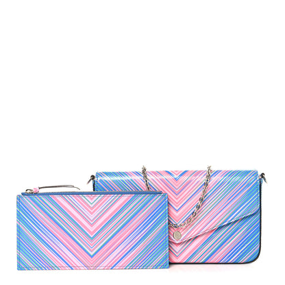 Louis Vuitton Epi Tropical Pochette Felicie Blue Rose 3 of 11