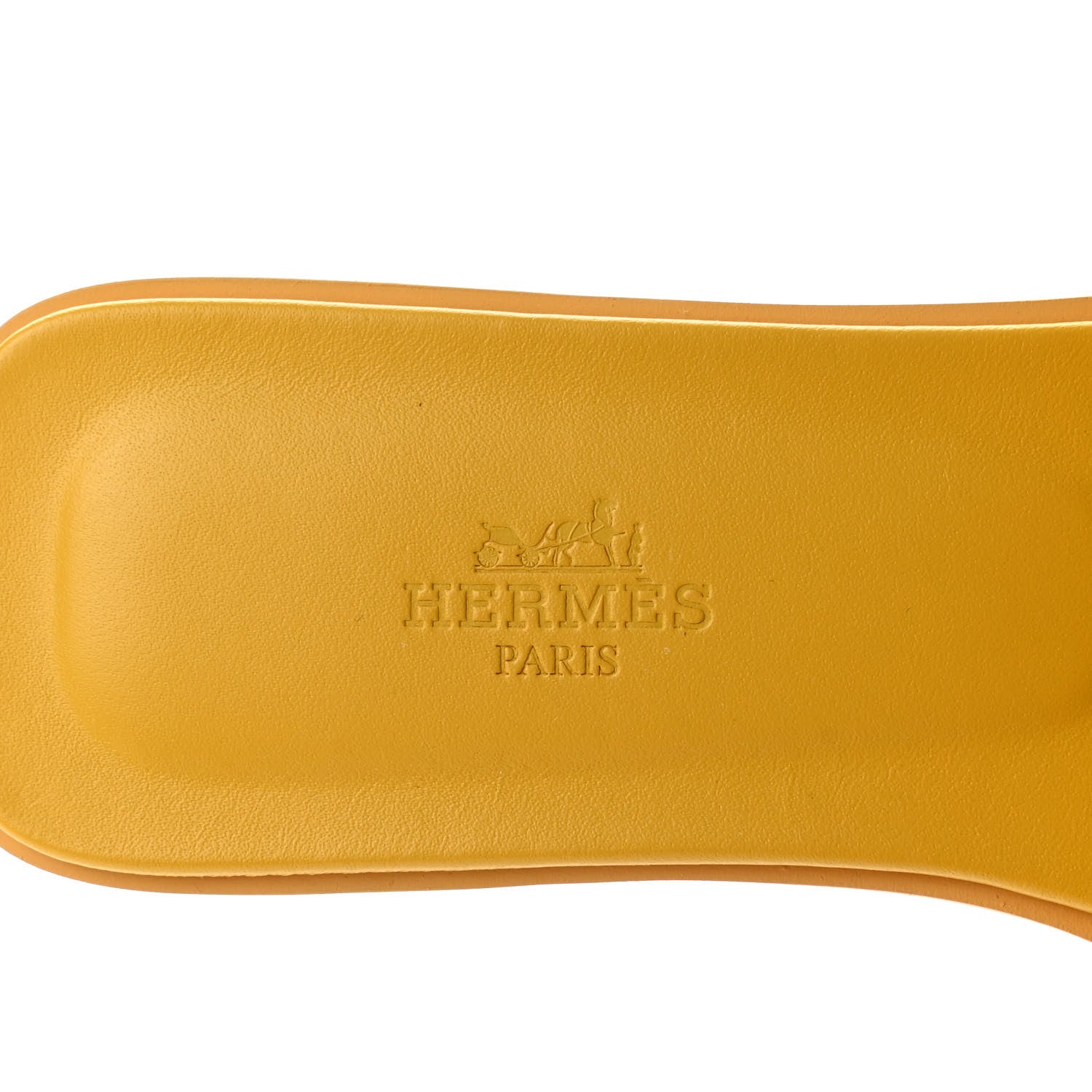 Hermes Epsom Oran Sandals 37.5 Jaune Sable 5 of 9