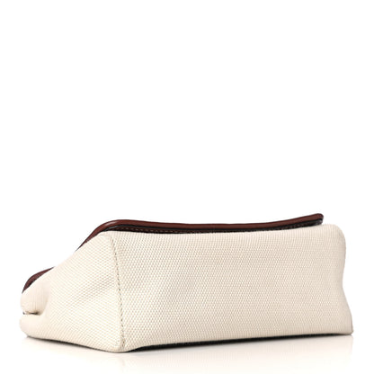 Burberry Cotton Canvas Horseferry Print Small Crossbody Bag White Tan 3 of 4