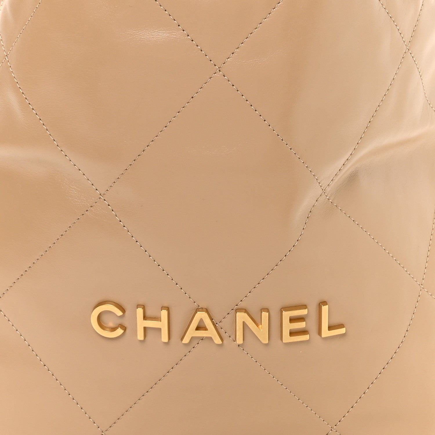 Chanel Shiny Calfskin Quilted Small Chanel 22 Beige 8 of 10