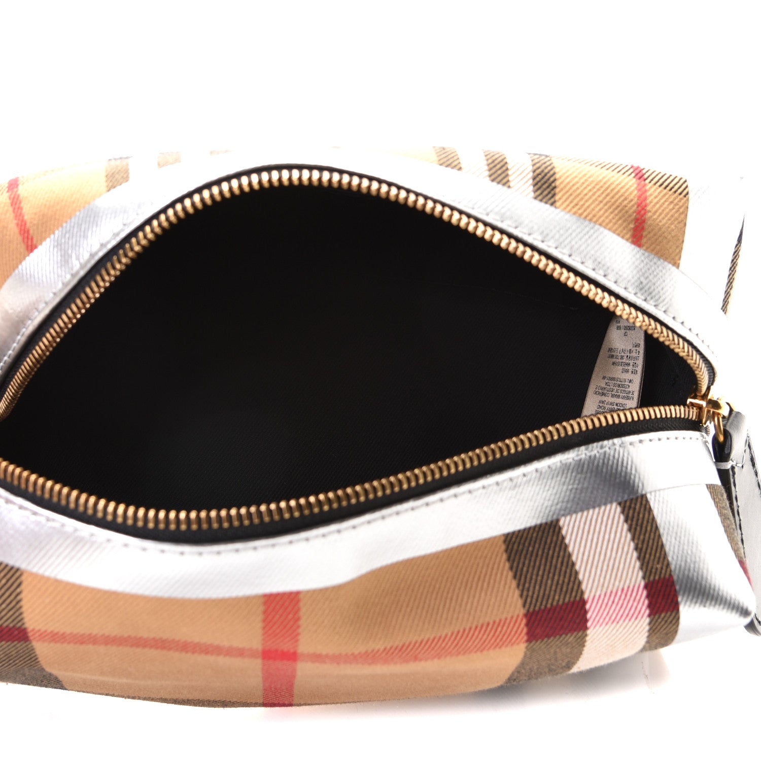 Burberry Vintage Check Cosmetic Case Silver 7 of 8