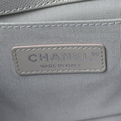 Chanel Metallic Caviar Quilted Medium Boy Flap Silver 6 of 11