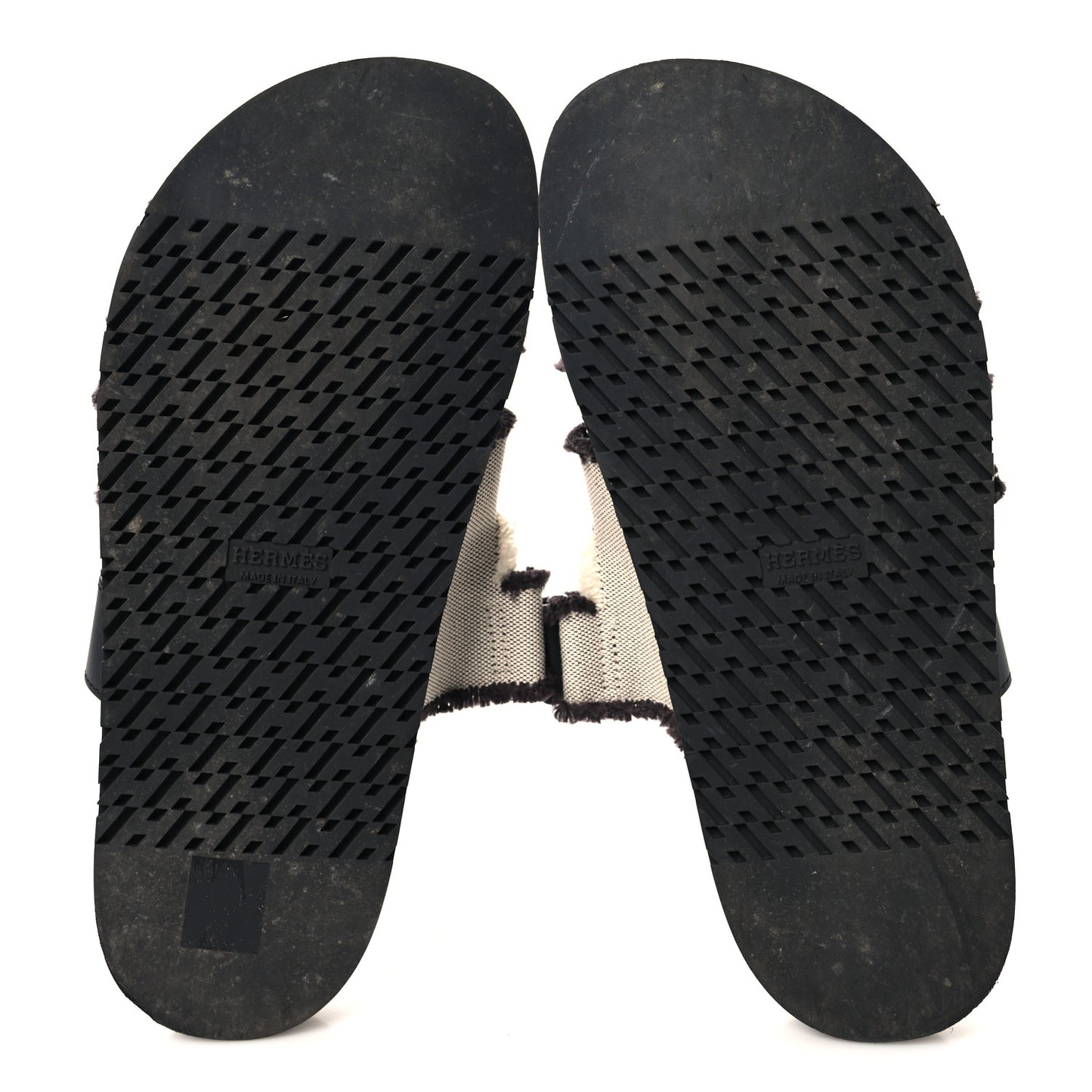 Techno Fringed H Canvas Caflskin Womens Chypre Sandals 39 Prunoir Black