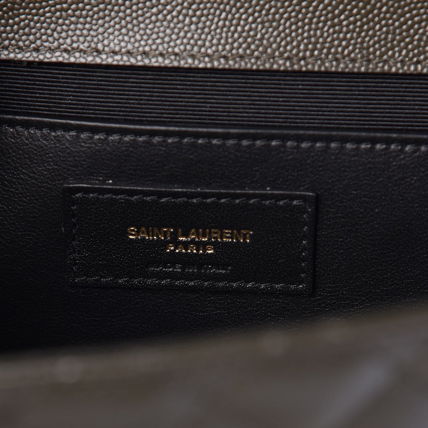 Grain De Poudre Textured Mixed Matelasse Triquilt Medium Monogram Satchel Army Green