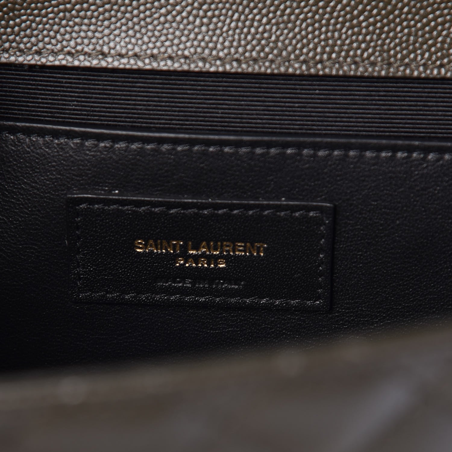 Saint Laurent Grain De Poudre Textured Mixed Matelasse Triquilt Medium Monogram Satchel Army Green 7 of 10