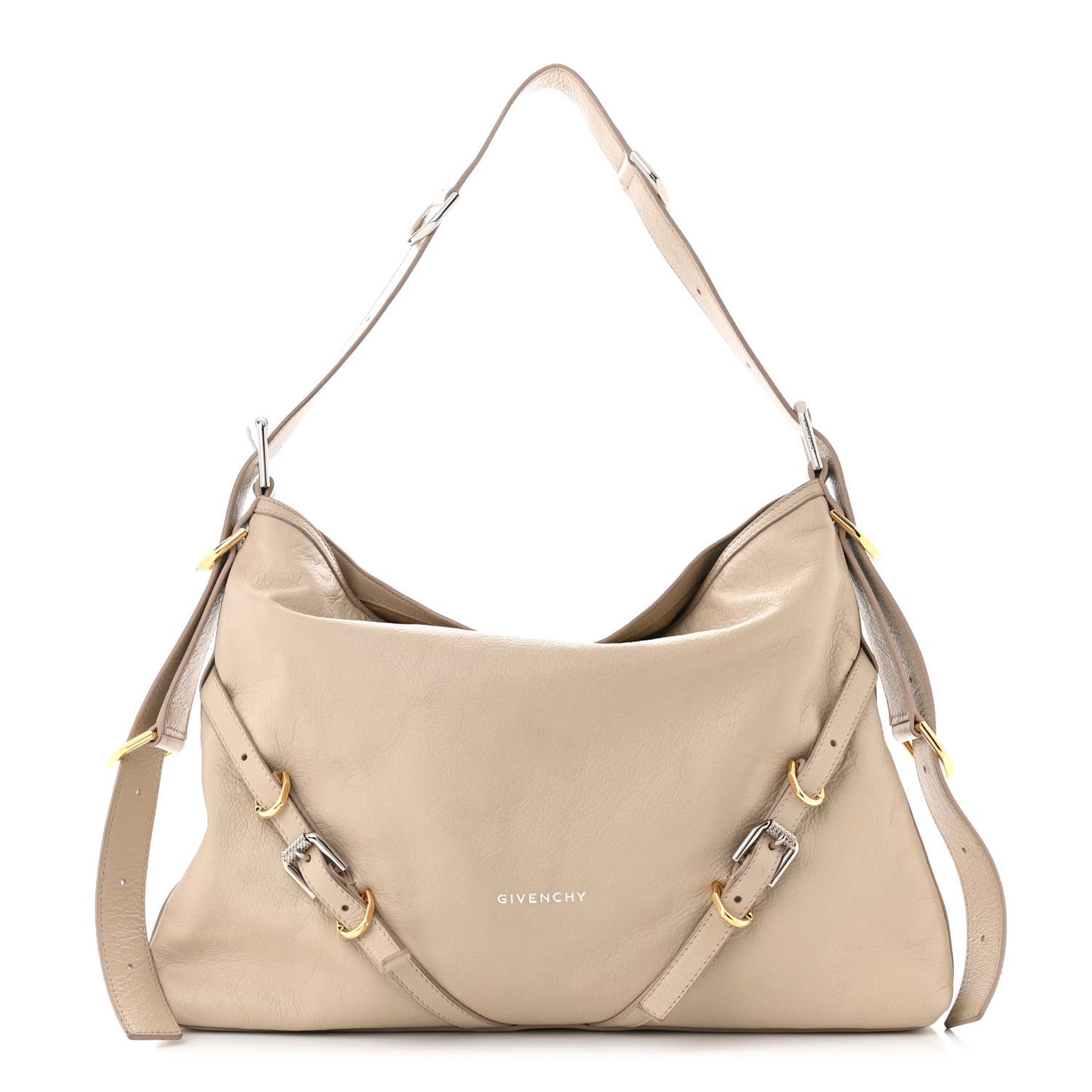 Calfskin Medium Voyou Bag Natural Beige