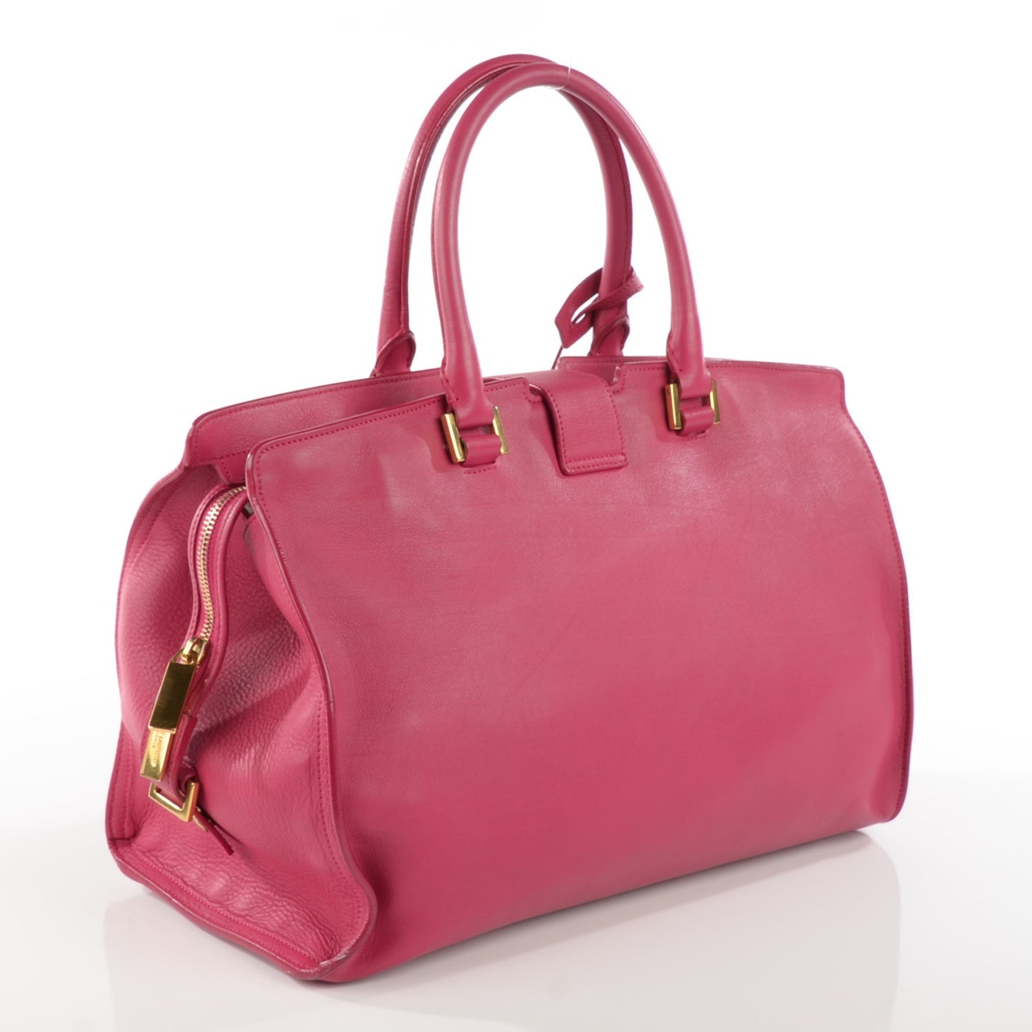 Calfskin Medium Classic Y Cabas Fuchsia