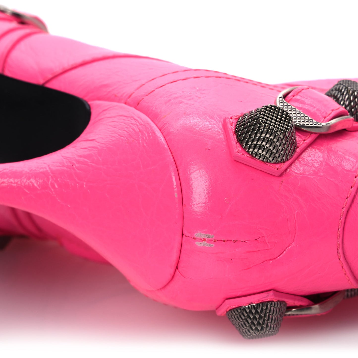 Agneau Arena Cagole 90mm Boots 38 Fluo Pink