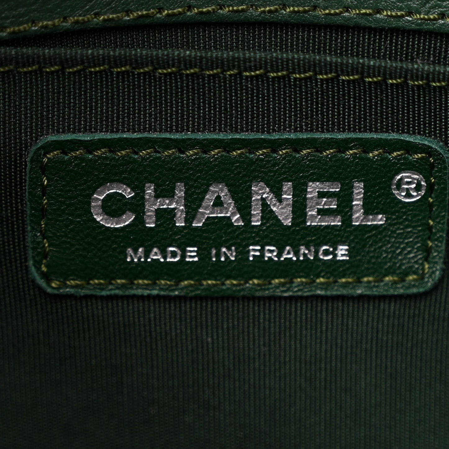 Calfskin Quilted Medium Boy Top Handle Flap Green