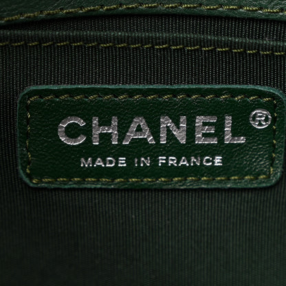 Chanel Calfskin Quilted Medium Boy Top Handle Flap Green 6 of 11
