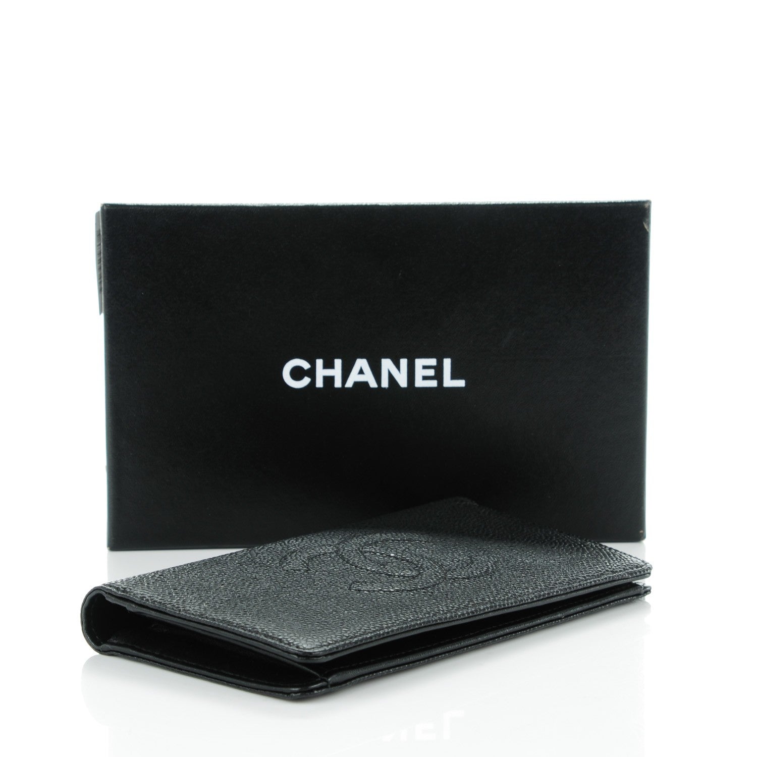 Chanel Caviar Timeless CC Yen Wallet Black 4 of 8