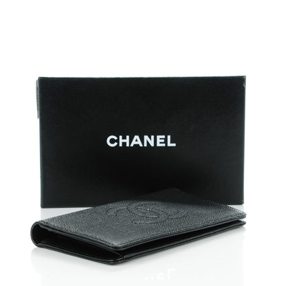Chanel Caviar Timeless CC Yen Wallet Black 4 of 8