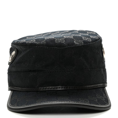 Gucci Monogram Canvas Military Hat S Black 3 of 9