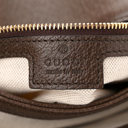 Gucci GG Supreme Monogram Textured Dollar Calfskin Web Medium Blondie Shoulder Flap Bag Beige Ebony New Acero 6 of 10