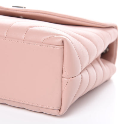 Saint Laurent Calfskin Y Quilted Monogram Small Loulou Chain Satchel Rose Antic 8 of 9