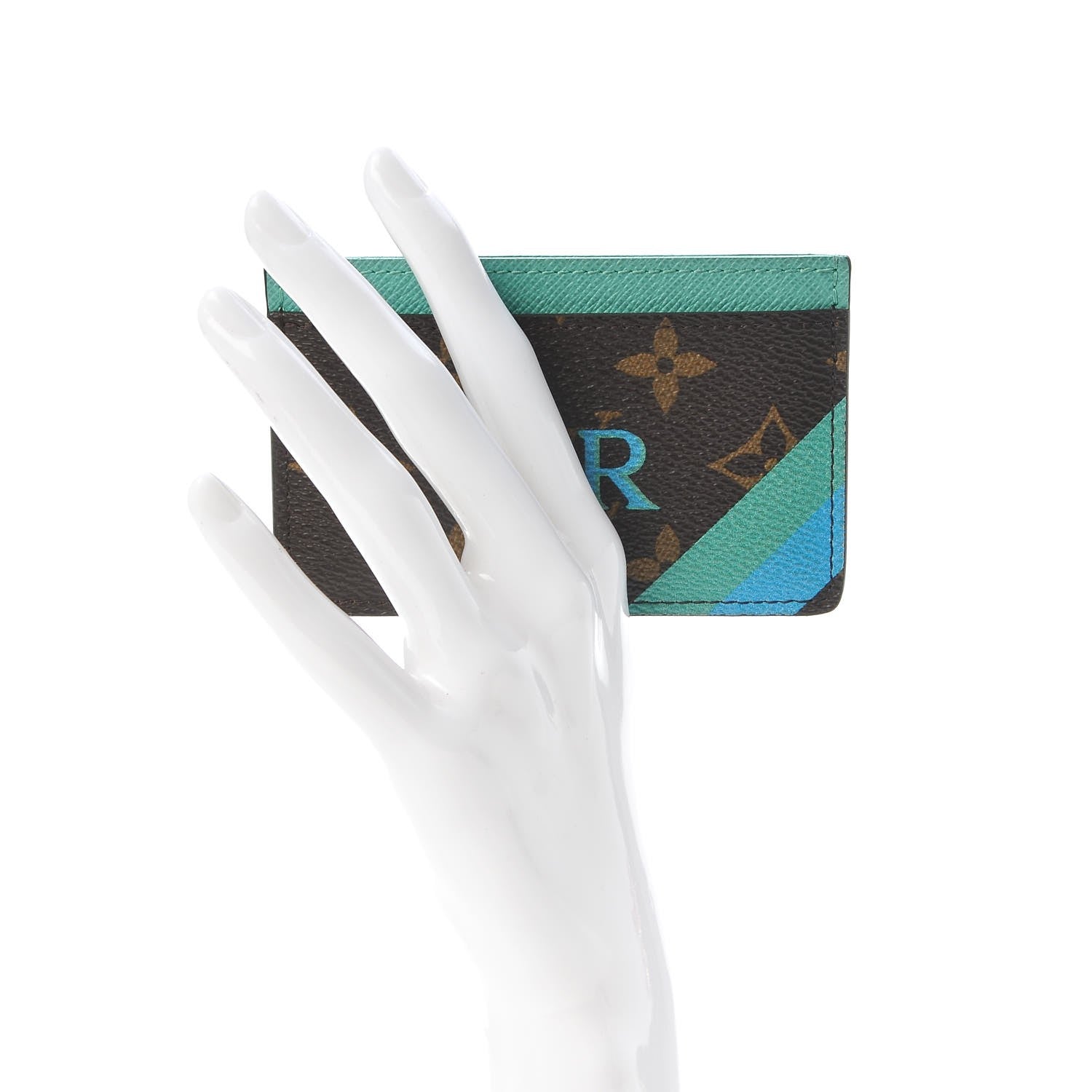 Louis Vuitton Monogram My LV Heritage Card Holder Vert Clair Blue Clair 2 of 8
