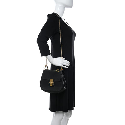 Chloe Grained Lambskin Drew Shoulder Bag Black 2 of 13