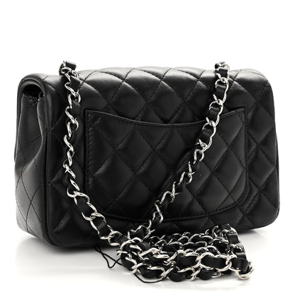 Chanel Lambskin Quilted Mini Rectangular Flap Black 3 of 9