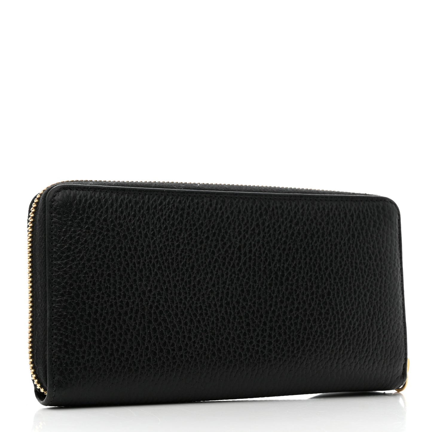 Dollar Calfskin GG Marmont Zip Around Wallet Black